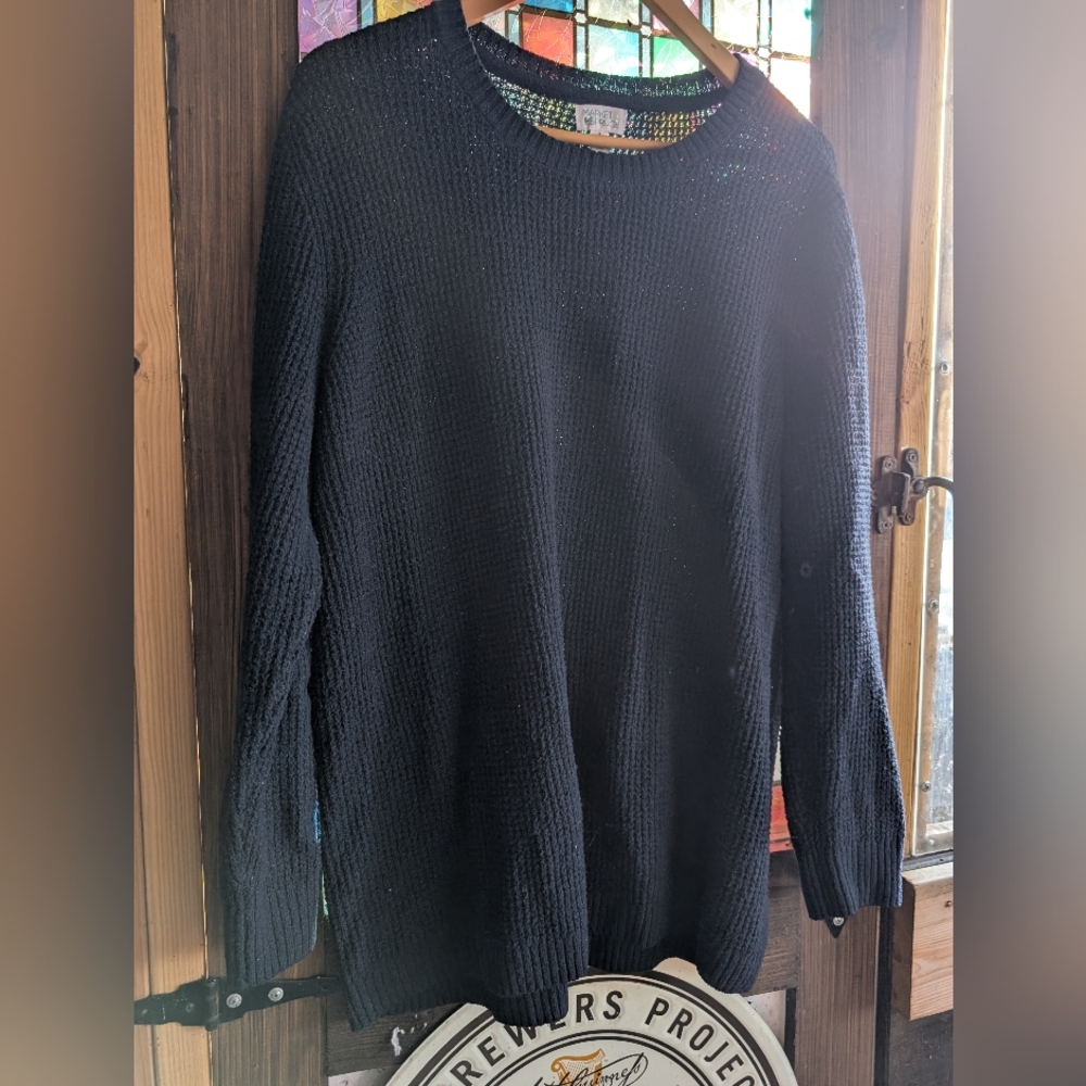 Market & Spruce Navy Crew Neck Sweater